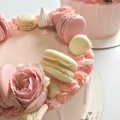 Розовый женский торт